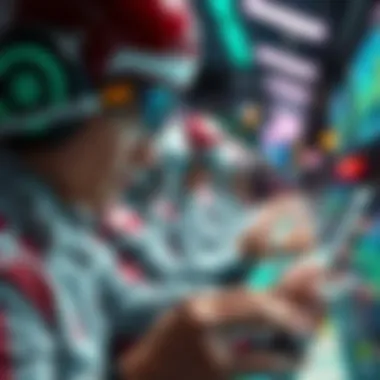 A futuristic depiction of technology in gambling