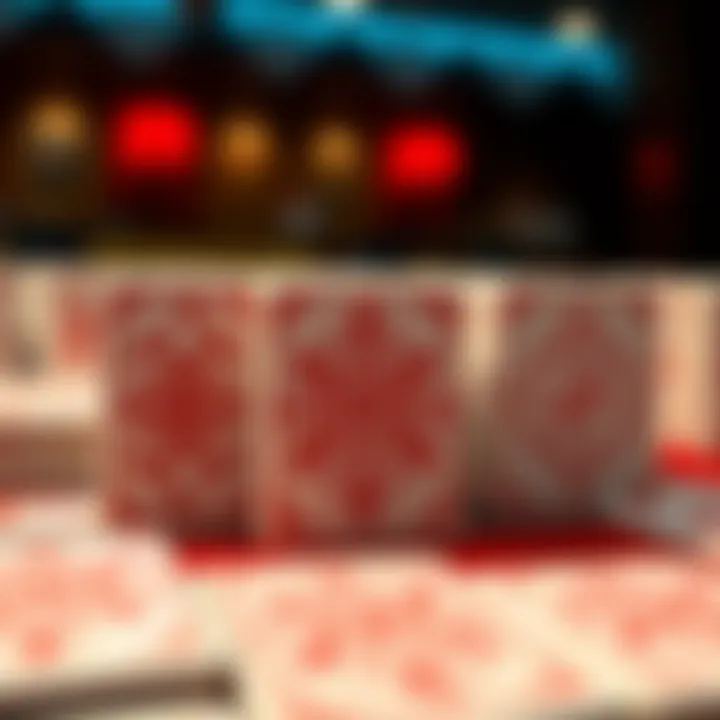 Close-up of Pai Gow tiles showcasing intricate designs