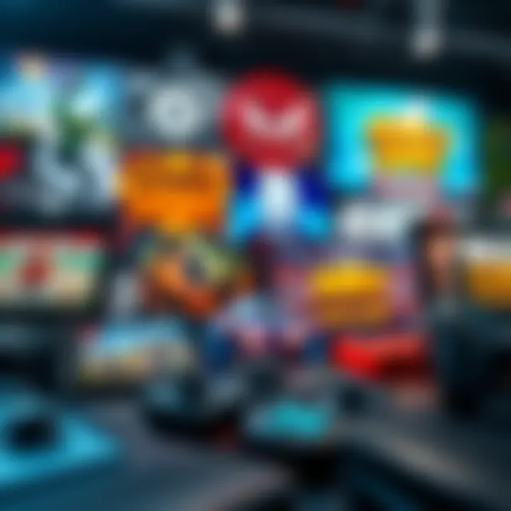 An array of popular video games available for wagering