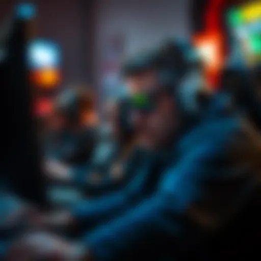 A gamer immersed in an engaging video game session