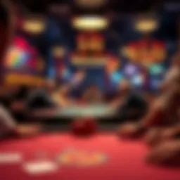 A vibrant poker table scene in Philadelphia