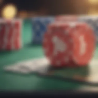 Casual Gaming Elements Close-up of poker chips and cards symbolizing casual gaming