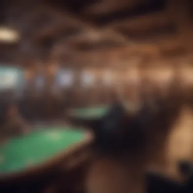Exciting Gaming Atmosphere at The Lodge A vibrant view of The Lodge's gaming area filled with enthusiastic players