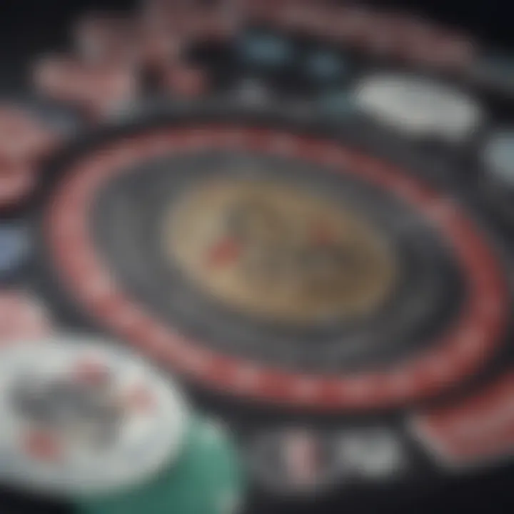 Close-up of a poker chip sticker application