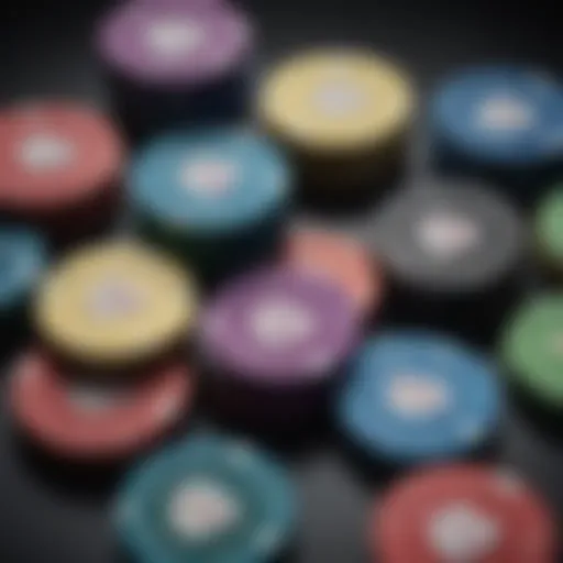 Variety of poker chip denominations