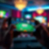 A vibrant display of a poker game on an Android device