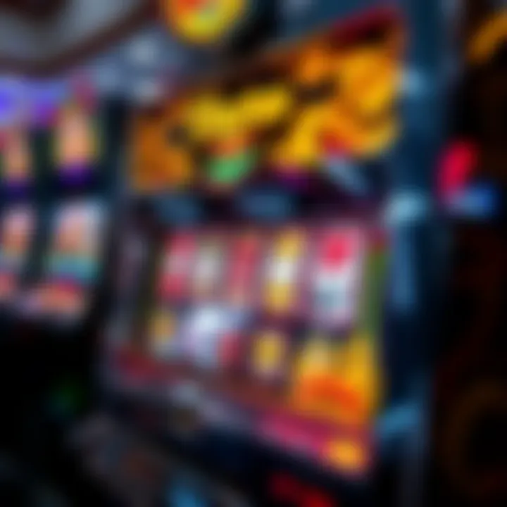 Unique Themed Slot Machine Close-up view of a unique themed slot machine showcasing its intricate design