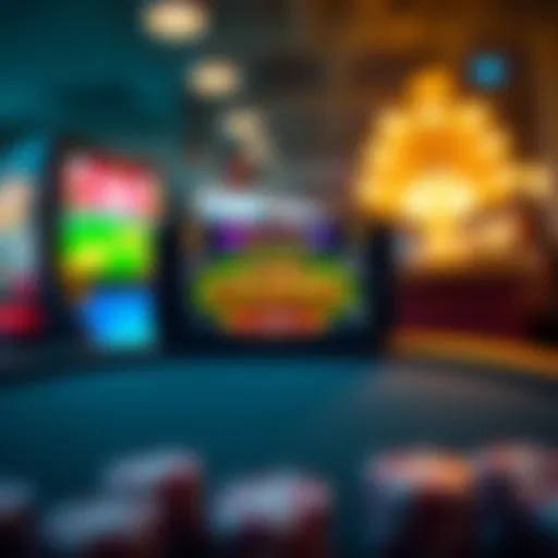 Vibrant Online Casino App Interface iPhone displaying a vibrant online casino app interface