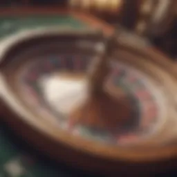 A vintage roulette wheel showcasing its intricate design