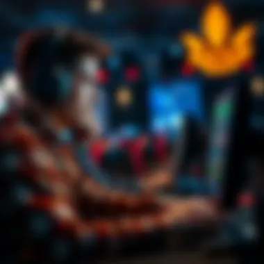 A person engaged in a strategic online gaming session focused on slots