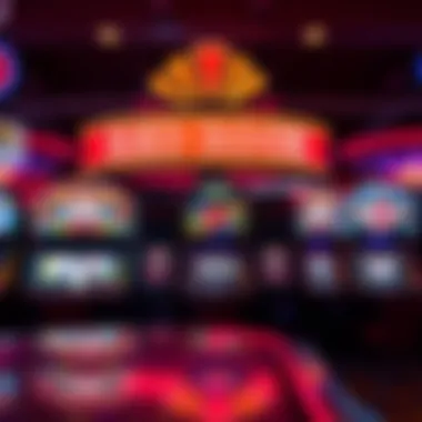 Vibrant Slot Machine Display Vibrant slot machine display at Red Rock Casino