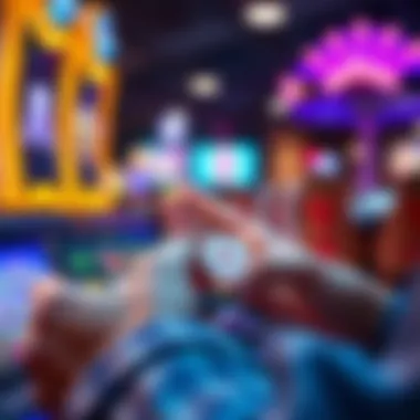 User engaging with a slot app on a mobile device