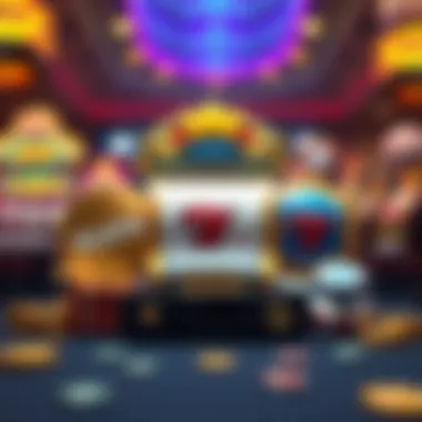 Visual representation of various rewards from slot apps