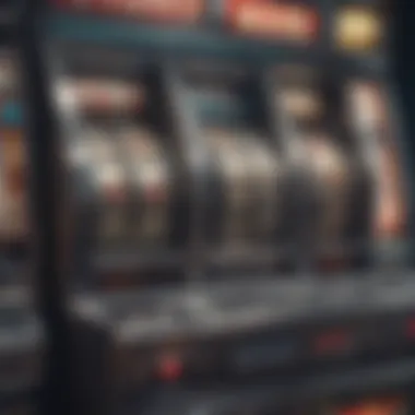 Slot Machine Points Accumulation Visual representation of a slot machine with a points accumulation display
