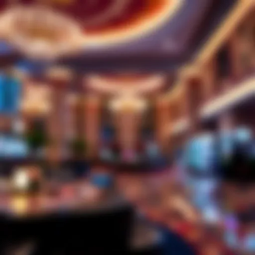 Luxurious casino hotel lobby in South Carolina
