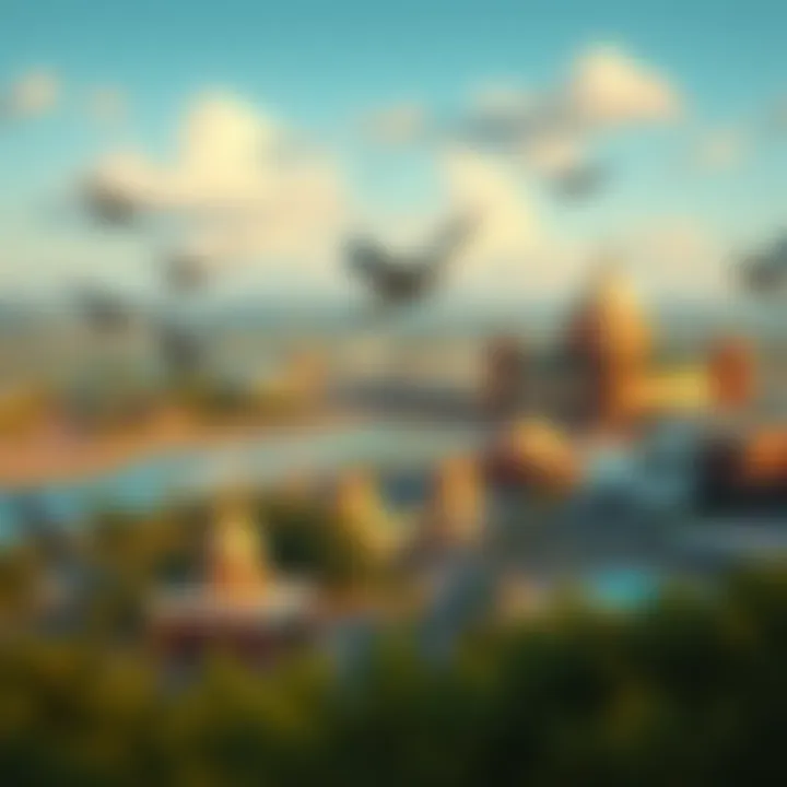 Scenic view of nearby attractions and landscapes