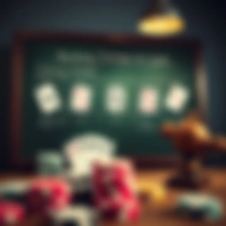 Mastering Strategies for Spades Illustration of different Spades strategies on a chalkboard