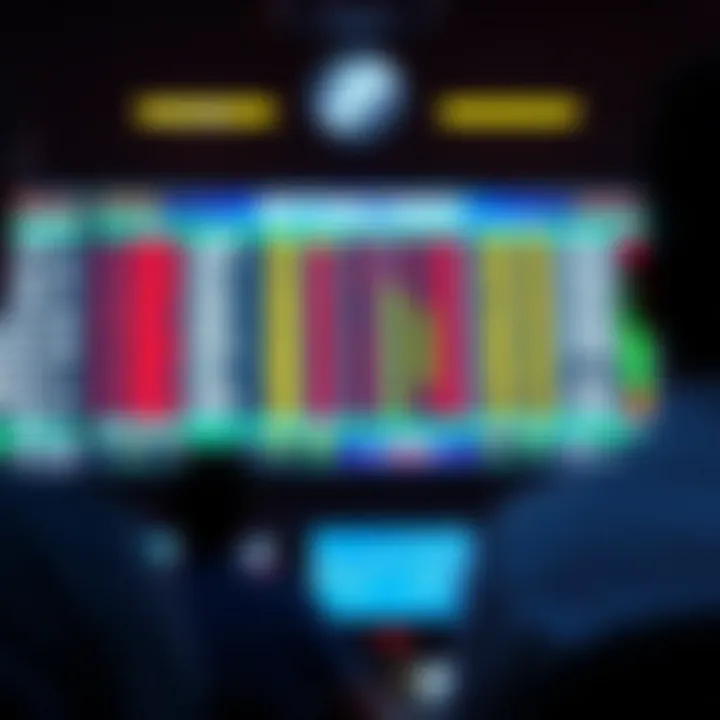 Overview of betting odds displayed on a large screen