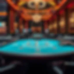 Elegant table setup for blackjack at Encore Boston