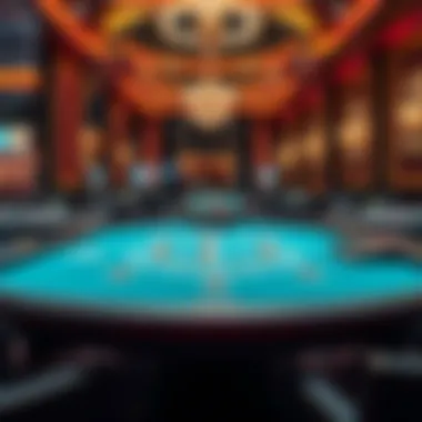 Elegant table setup for blackjack at Encore Boston