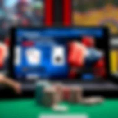 User interface showcasing Texas Hold'em features on Facebook