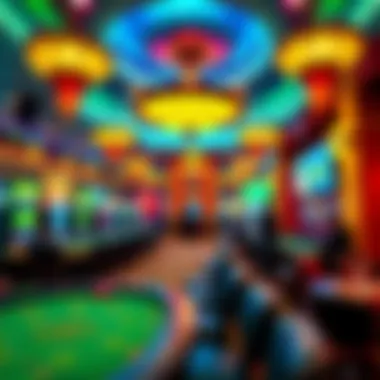 Charming casino ambiance with vibrant lighting