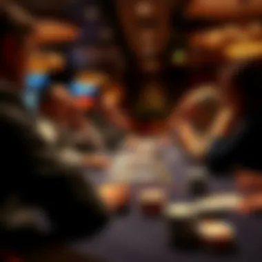 High-stakes blackjack game with focused players
