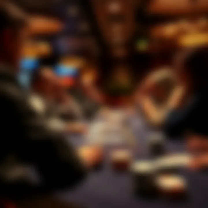 High-stakes blackjack game with focused players