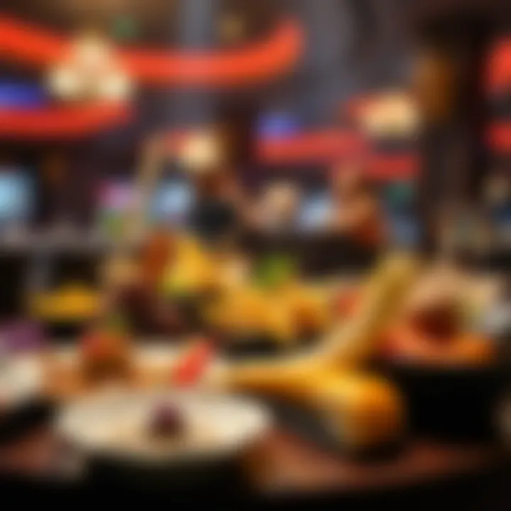 Diverse culinary offerings at a casino restaurant