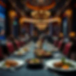 Elegant dining setup featuring gourmet dishes