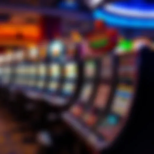 A vibrant slot machine display at Wheeling Island Casino