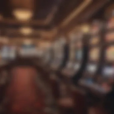 Casino Environment Featuring Slot Machines Casino environment highlighting slot machines
