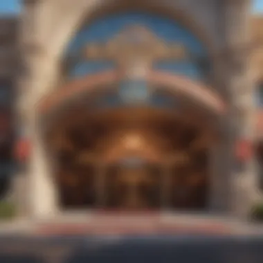 Grand Entrance of Kansas' Largest Casino Exterior view of Kansas' largest casino showcasing its grand architecture