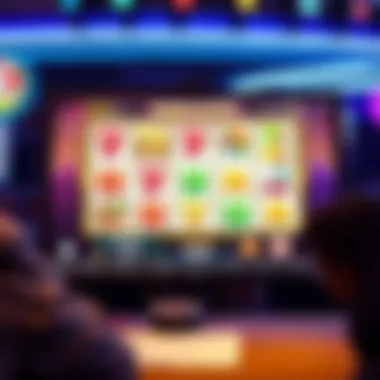 User interface of a popular online slot gaming platform