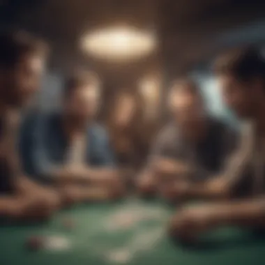 Virtual Poker Experience with Friends A group of friends enjoying a virtual poker game together, displaying enthusiasm and interaction.