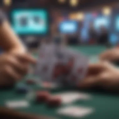 Engaging Online Poker Interface An online poker interface showcasing chat features and gameplay dynamics.