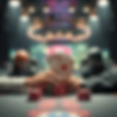 A conceptual graphic illustrating the evolution of poker gameplay.