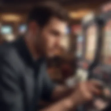 Player Interaction with Bally Slots A player engaging with a Bally slot machine interface on a digital device