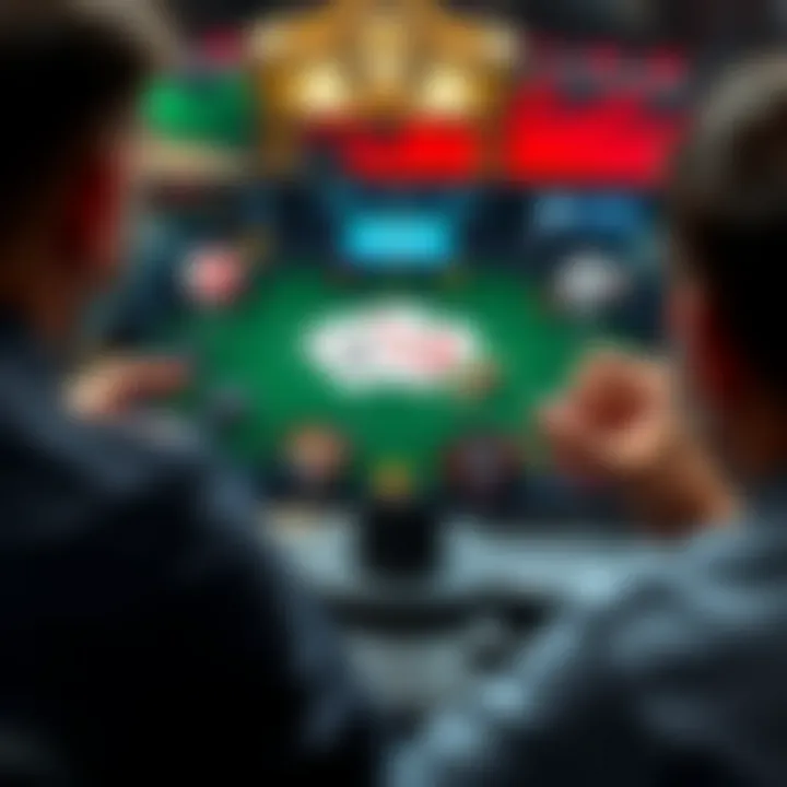 Mobile poker game interface showcasing diverse gameplay options