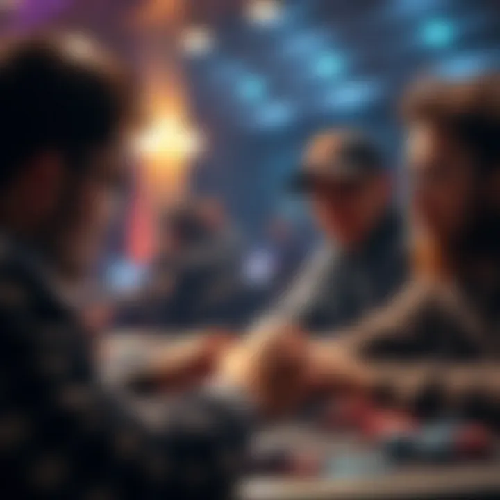 Social interaction features within poker applications