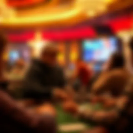 Engaging atmosphere of a poker tournament