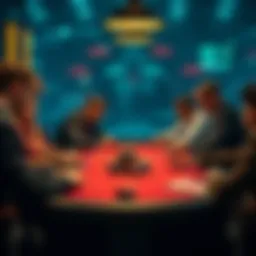 A strategic poker table with players engaged in thoughtful gameplay