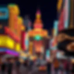 The iconic Fremont Street Experience lit up at night