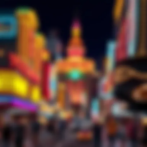 The iconic Fremont Street Experience lit up at night