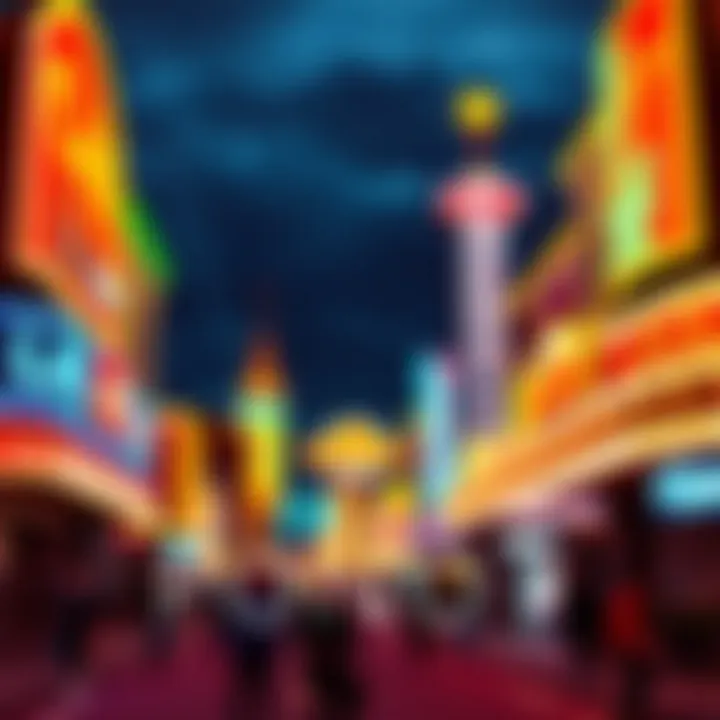 Vibrant neon signs illuminating the Fremont Street landscape