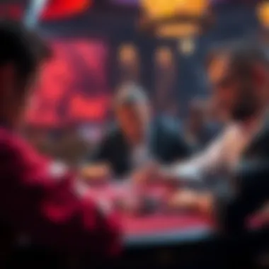 A visual representation of decision-making in a poker game