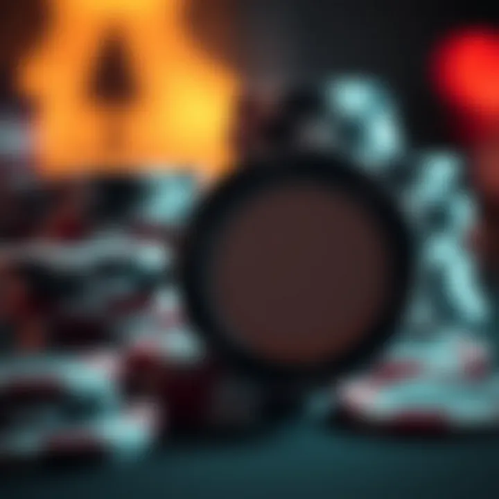 A close-up of poker chips symbolizing ethical gameplay