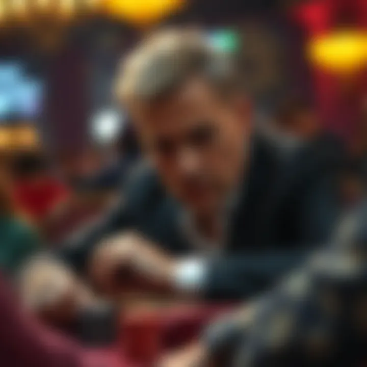 The strategic mindset of a poker player contemplating the next move