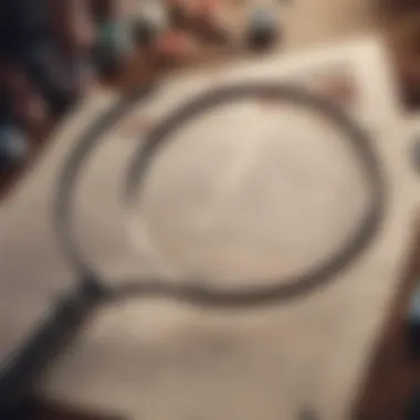 A detailed close-up of a bonus terms and conditions document with a magnifying glass