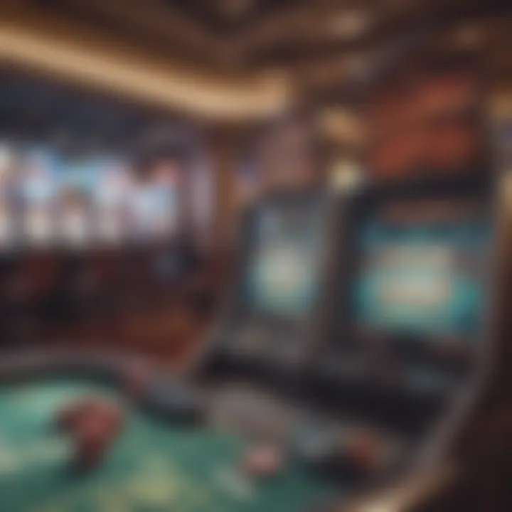 A close-up of modern gaming technology integrated within a casino